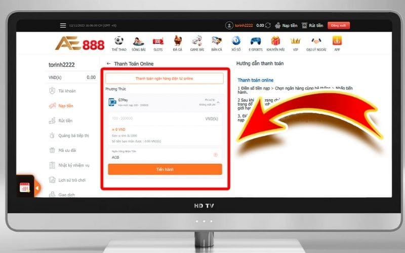 Hướng Dẫn Rút Tiền AE888 Về Ngân Hàng Chỉ Trong 1 Phút